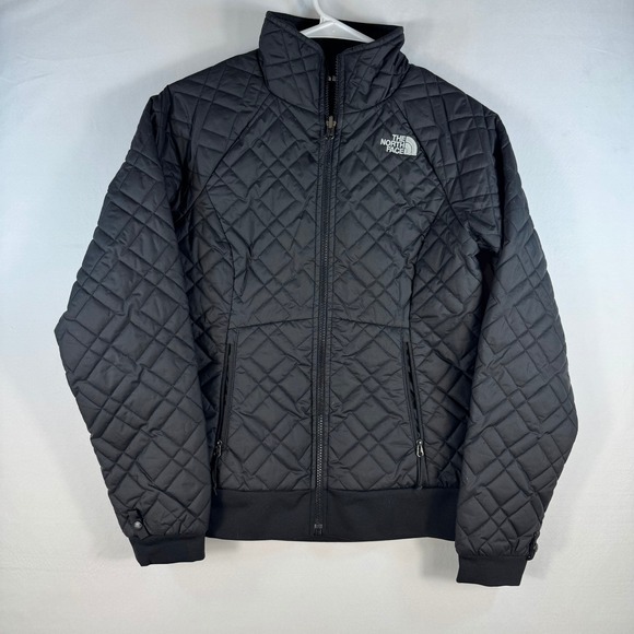 The North Face Jackets & Blazers - The North Face Womens XS Black Quilted Full Zip Jacket Diamond Pattern Insulated
